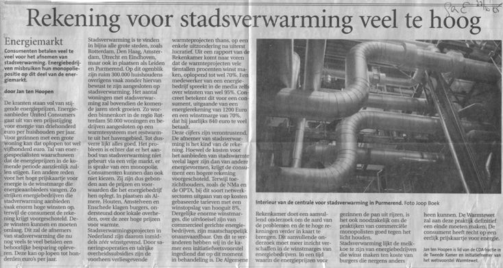 WarmteWet in het nieuws.